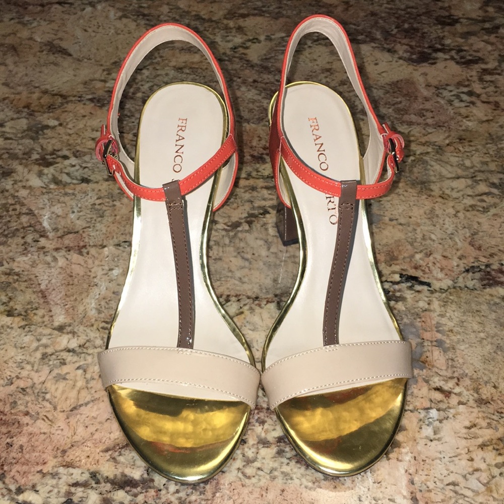 Franco Sarto Jaunt Multi-color Patent Heel Shoes